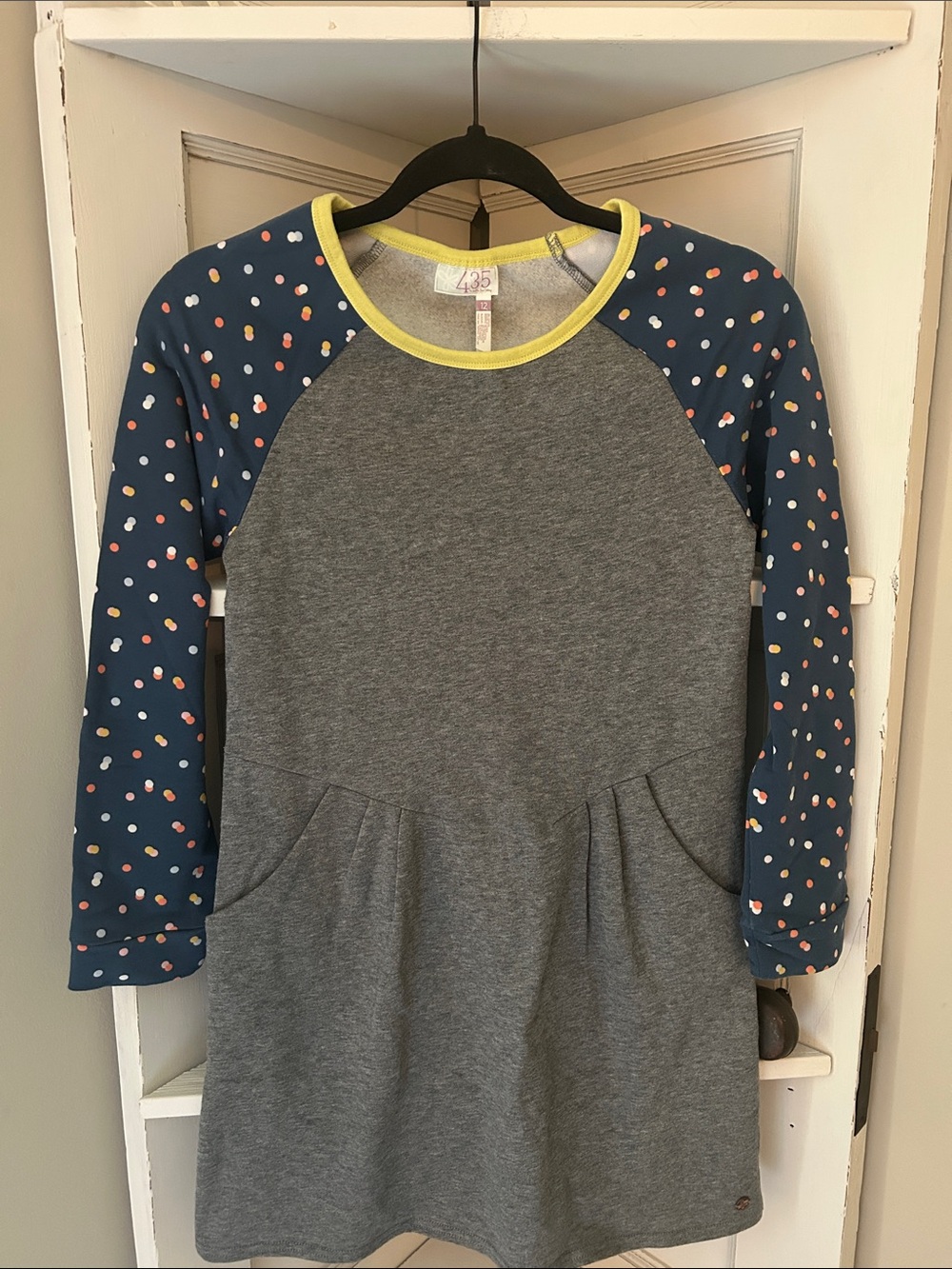 Matilda Jane Weekend with You dress  Knit Dress Navy Polka Dot Sleeves